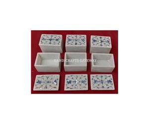 กล่องไข่มุกฝังหินอ่อนสีขาวทำด้วยมือผลิตภัณฑ์ที่มีชื่อเสียงมากที่สุดและคุณภาพใหม่ - Product Image 1