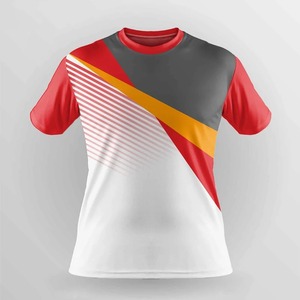 T-shirt de sport pour homme en flanelle unie à séchage rapide, imprimé, pour le tennis de table, le badminton, entraînement, vêtements de sport de haute qualité, stock en vrac - Product Image 6