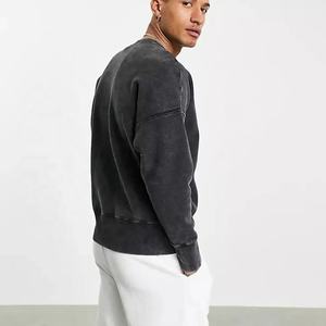 Top Quality Vintage Cotton Crewneck Pullover Acid <b>Wash</b> Sweatshirts Plain Dyed in All Sizes Colors Sweater on <b>Sale</b> <b>for</b> Winter - Product Image 4