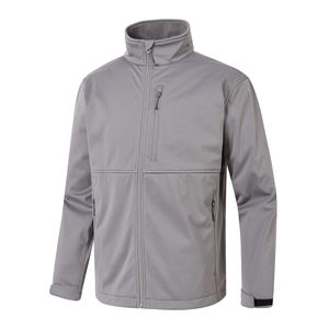 Custom Made <b>Thin</b> Softshell <b>Jacket</b> for <b>Men</b> High Street Style with Stand Collar and Front Logo for Outdoor Use - Product Image 3