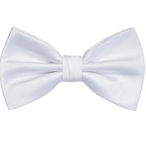 Pajarita de tamaño ajustable, pajaritas sedosas a la moda para hombre, accesorios para fiesta de boda, regalo, novio, matrimonio, pajaritas de seda de Color blanco - Product Image 1