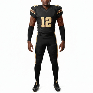 Maillot et pantalon d'équipe unisexe, kits sportifs, version joueur, impression par sublimation personnalisée, logo, uniforme de football américain, short, 100% coton, taille plus - Product Image 1