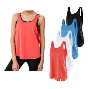 Latest Design <b>Women's</b> Satin Stringer <b>Vest</b> Tank <b>Top</b> for Running Gym Fitness Yoga Workout Front Logo Custom Breathable Quick Dry - Product Image 1