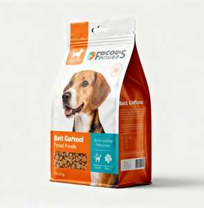 Op maat gemaakte logo 8-zijdige verzegeling platte bodem aluminiumfolie vochtbestendige recyclebare staande pouch voedselveilige ritssluiting hondenvoer - Product Image 6