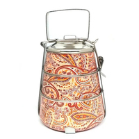 Boîte à lunch en métal Tiffin en acier inoxydable multifonctionnelle de qualité supérieure avec clip de verrouillage