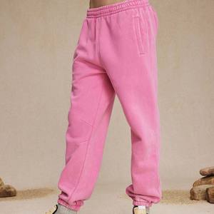 กางเกงวิ่งจ๊อกกิ้งผ้าแคนวาสขากว้างสำหรับผู้ชายทรงหลวมซักปานกลางแบบเรียบงานปัก - Product Image 1