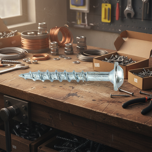 สกรูหัวแบน PDC แบบเกลียวปล่อยสำหรับงานไม้ หัวแฉก/หัวดาว ชุบสังกะสี/นิกเกิล เหล็กกล้าคาร์บอน/สแตนเลส เกลียวหยาบ - Product Image 1