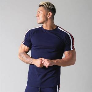 Haut d'entraînement en coton anti-rides pour hommes, vêtements d'entraînement skinny jogging en toile, hauts de sport pour la musculation - Product Image 5