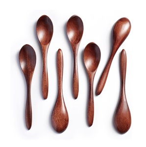 Cuillères en bois longues Cuillères ovales à mélanger en bois à long manche Cuisson Cuisson Dégustation Sauce à remuer - Product Image 5