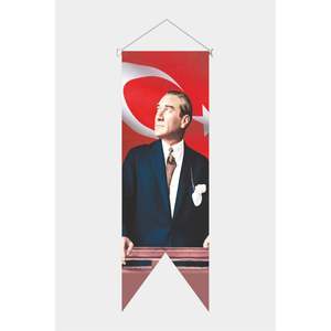 Drapeau personnalisé Atatrk Swallowtail, impression numérique, drapeau de plage, coton, nylon, plastique, polyester, matériau en fibre de verre, mât de drapeau personnalisé - Product Image 2