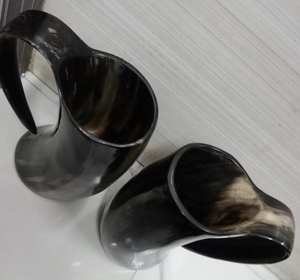 Taza de cuerno hecha a mano única, auténtica bebida ecológica rústica, taza elegante duradera, perfecta para café, té, whisky, al aire libre - Product Image 6