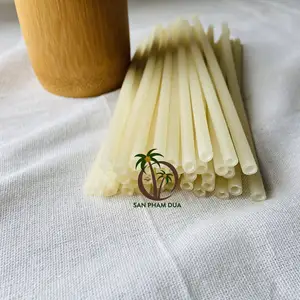 DISPOSABLE 100% NATURAL RICE STRAW MADE FROM RICE STARCH/ A GOOD SOLUTION FOR HEALTH WITH RICE STRAWS VIETNAM EDIBLE STRAWS