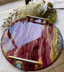 ถาดเสิร์ฟอีพอกซีเรซินถาดเก็บผลไม้และเค้กเทียนถาดงานหัตถกรรม - Product Image 3