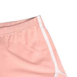 Peach Women Sports Fitness <b>Running</b> <b>Shorts</b> With White Piping Soft Stretch Fabric Comfortable Activewear Gym Training Bottoms - Product Image 3