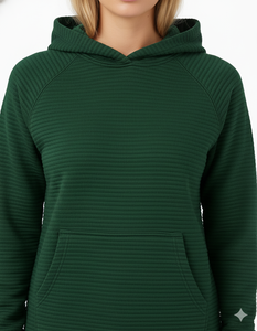 Sudadera con capucha sólida para mujer Impresión de logotipo personalizado 100% algodón Transpirable y tejido para otoño - Product Image 5