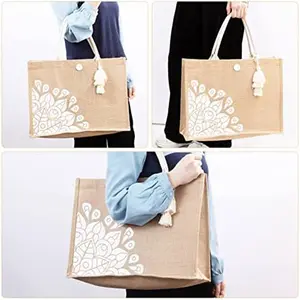 China Hot Sale Manufacturers Used Handmade Gift Beach Carrier Canvas Burlap Jute Fabric Gunny Sack Shopping Tote Bags