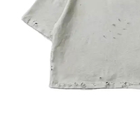 Nouveau meilleur mode lourd 100% coton hommes en détresse T-Shirts Design personnalisé demi manches vêtements en détresse longue longueur