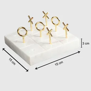 Marbre avec métal steek parfait Tic-Tac-Toe Game meilleur design avec la meilleure qualité pour enfant par Target World - Product Image 4