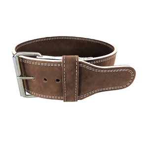 Ceinture de musculation unisexe en cuir véritable avec logo personnalisé, équipement d'haltérophilie respirant - Product Image 2