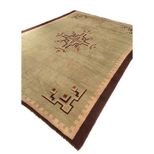 Alfombras de Lana Anudadas a Mano Nuray Green PAEM-692, Diseño Geométrico y Abstracto Boho para Entrada y Pasillo del Hogar - Alfombras Jaipur US - Product Image 2