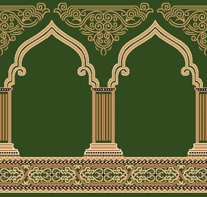 Tapis de mosquée en velours de qualité supérieure, confortable et durable, tapis de prière en rouleau, tapis de prière de conception personnalisée avec poils souples, vente en gros - Product Image 2