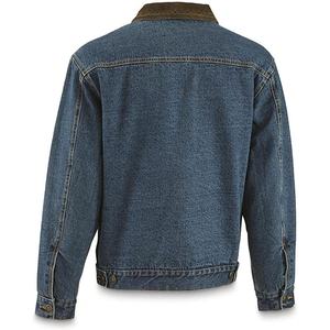 Veste en jean denim pour hommes OEM, vêtements décontractés, veste d'automne, manteau boutonné en jean, veste oversize en jean pour hommes - Product Image 3