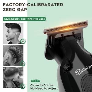 Kit de Barbería Profesional Inalámbrico Recargable para Hombres, Cortapelos con Guías de Corte y Enchufe Estadounidense, para Recortar y Peinar la Barba - Product Image 5