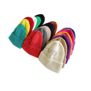 Chapeau en tricot unisexe Bennie, style coréen, en forme de dôme, en peau de melon, pour l'hiver, personnalisé, épaissi, doux, élastique, respirant - Product Image 4