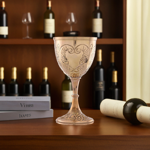 Premium Brass Goblet Chalice | Handmade Royal Decorative <b>Cup</b> | Antique Medieval Style Table Decor | Luxury Serving Gift Use - Product Image 5