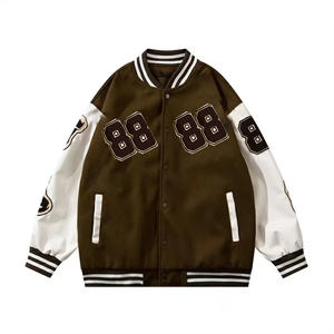 แจ็คเก็ตวาร์ซิตี้ผู้ชายมาใหม่สำหรับฤดูหนาว เสื้อผ้ากีฬาคุณภาพสูง ปกตั้ง ผ้าขนสัตว์ พร้อมโลโก้ด้านหน้า - Product Image 1