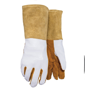 Guantes de protección para soldadores MIG, guantes de soldadura MIG industriales de cuero duradero, ajuste cómodo y seguro, guantes de soldadura - Product Image 3