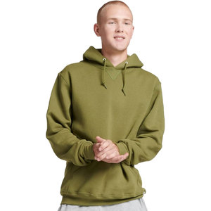 Sweat à capuche avec logo vert olive automne hiver couleur unie vêtements de rue nouvelle marque privée de haute qualité sweats à capuche thermiques surdimensionnés - Product Image 2