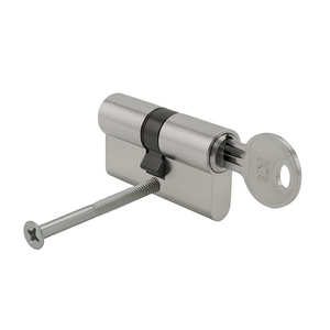 Cilindro di sicurezza 30x30 mm/13,5 a camma corta nichelato con 5 chiavi - Product Image 4