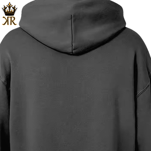 Sudadera con capucha y cremallera de manga larga para hombre, de felpa francesa 100% algodón, bordada, estilo hip hop, para invierno, de peso pesado, personalizada - Product Image 5