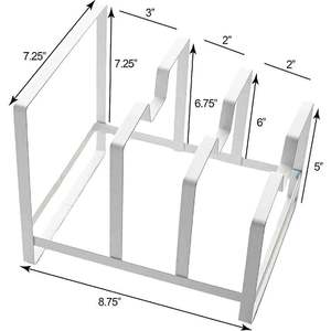 Porte-casseroles en métal fantaisie personnalisé pour casseroles, couvertures et poêles, crochet pour ustensiles, support de rangement mural suspendu, organisateur de cuisine - Product Image 4