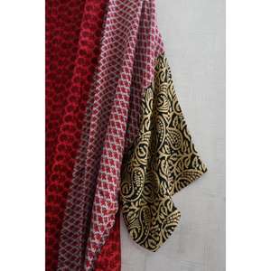 Kimono de seda transpirable hasta la rodilla para mujer, talla grande, con patchwork, suave, para descansar y dormir - Product Image 3