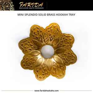 Plateau à chicha en laiton massif égyptien de haute qualité, best-seller, fabriqué à la main, fournisseur leader avec techniques de laque - Product Image 3
