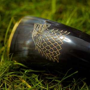 Corne à boire viking gravée de loup, faite à la main, style amour, tasse à bière nordique, étanche, taille personnalisée, cadeau de collection - Product Image 3