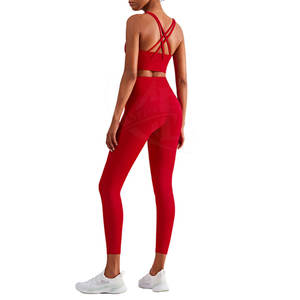 Ensemble de yoga à bas prix nouveau design service OEM ensemble de yoga lifting des fesses pour femmes vêtements de sport ensemble de yoga pour femmes - Product Image 3