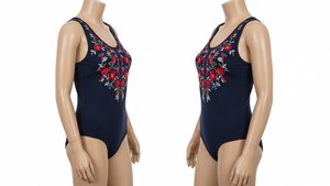 Body de Mujer Bordado a Mano, Tela de Algodón Ecológica, Transpirable, Informal de Primavera, Uso Diario, Ropa Sostenible al por Mayor - Product Image 4