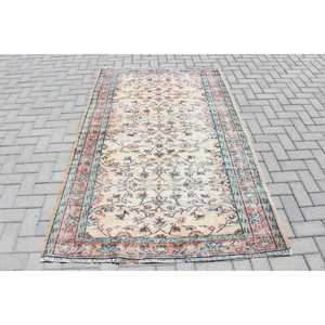 Tapis de 4,6 x 7 pieds, tapis turc vintage, tapis à carreaux rouge et vert - Product Image 1