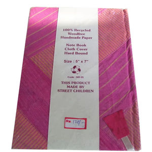 Artesanías de papel reciclado hechas a mano, planificador elegante ecológico, diario, cuaderno, patrón geométrico, impresión en relieve, diseño único para - Product Image 1