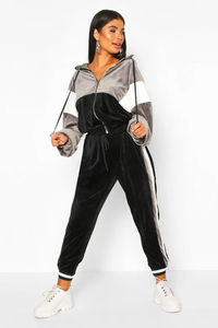 2025 <b>Women's</b> Plus Size <b>Velvet</b> Oversize Hoodies and Winter <b>Jackets</b> Two Piece Velour Track Suit Sweatsuits Joggers Set - Product Image 3