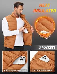 Venta Directa de Fábrica, Chaleco Acolchado Personalizado con Cremallera, Transpirable, de Alta Calidad, Informal, para Hombre, para Invierno, 100% - Product Image 2