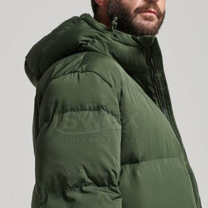 Parkas Largas con Capucha de Nuevo Diseño para Hombre, Mangas Largas, Cierre Completo, Parkas Largas para Hombre en Venta - Product Image 2