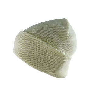 Venta al por mayor de gorros de Jacquard en blanco personalizados, gorros de punto con puños unisex en colores sólidos, ropa de calle y artículos esenciales de invierno - Product Image 2