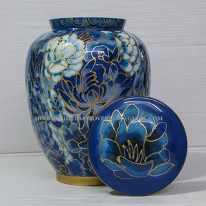 Urne de crémation noire en aluminium unique pour la fabrication et le fournisseur de souvenirs de stockage de cendres humaines par HHO d'Inde - Product Image 5