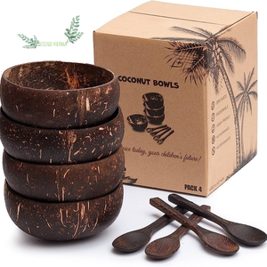 ชาม2024ทรงกะลามะพร้าวธรรมชาติพร้อมโลโก้แกะสลักด้วยเลเซอร์สำหรับใส่เทียนและกล่องของขวัญ - Product Image 6