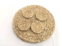 Panier en jacinthe d'eau rectangulaire tissé de nouvelle marque personnalisé avec panier tissé à trois compartiments