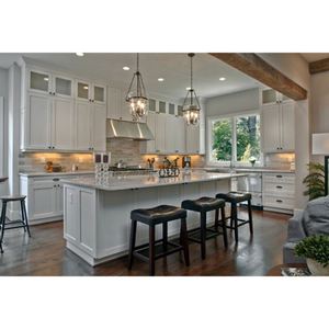 Realgres Tùy Chỉnh Cong Nhà Bếp Đảo Bằng Gỗ Đơn Vị Thiết Kế Thông Minh Tủ Màu Đen Hoàn Chỉnh Tủ Bếp - Product Image 2